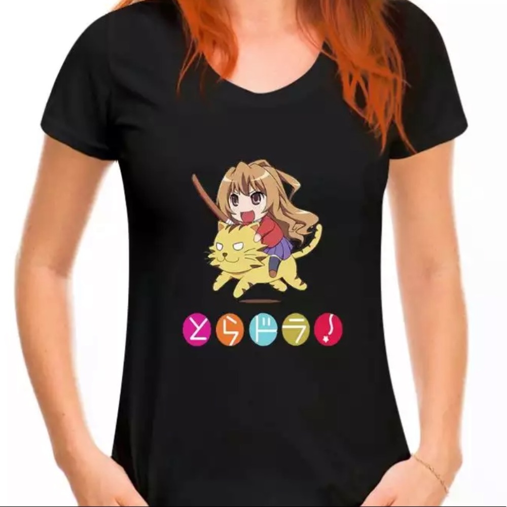 Aisaka Taiga TORA DORA T Shirt Graphic Tee Japan Manga Anime Netflix Girl Power